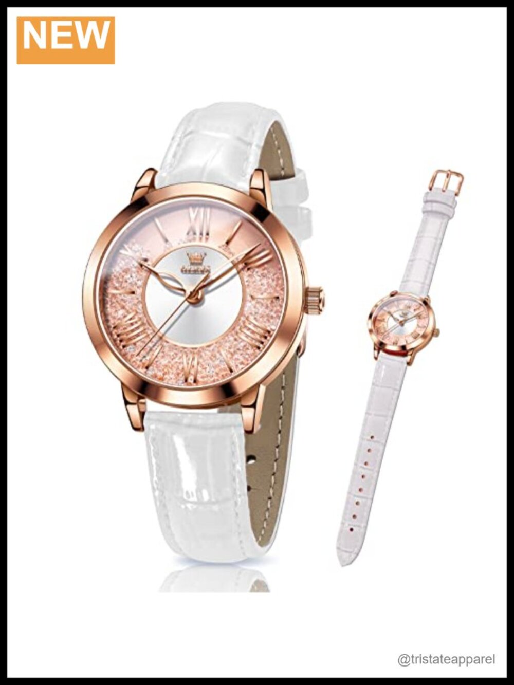 Women's Classic Vintage Leather Watch - Quartz Analog 30M Waterproof Dress Watch
